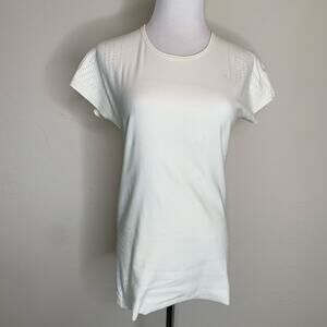 Lululemon Time Warp Ghost Cream Fitted Microfiber Shirt ? 6/8?